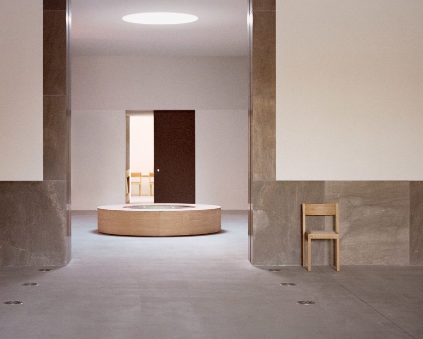 Interior of Loenen Pavilion by Kaan Architecten