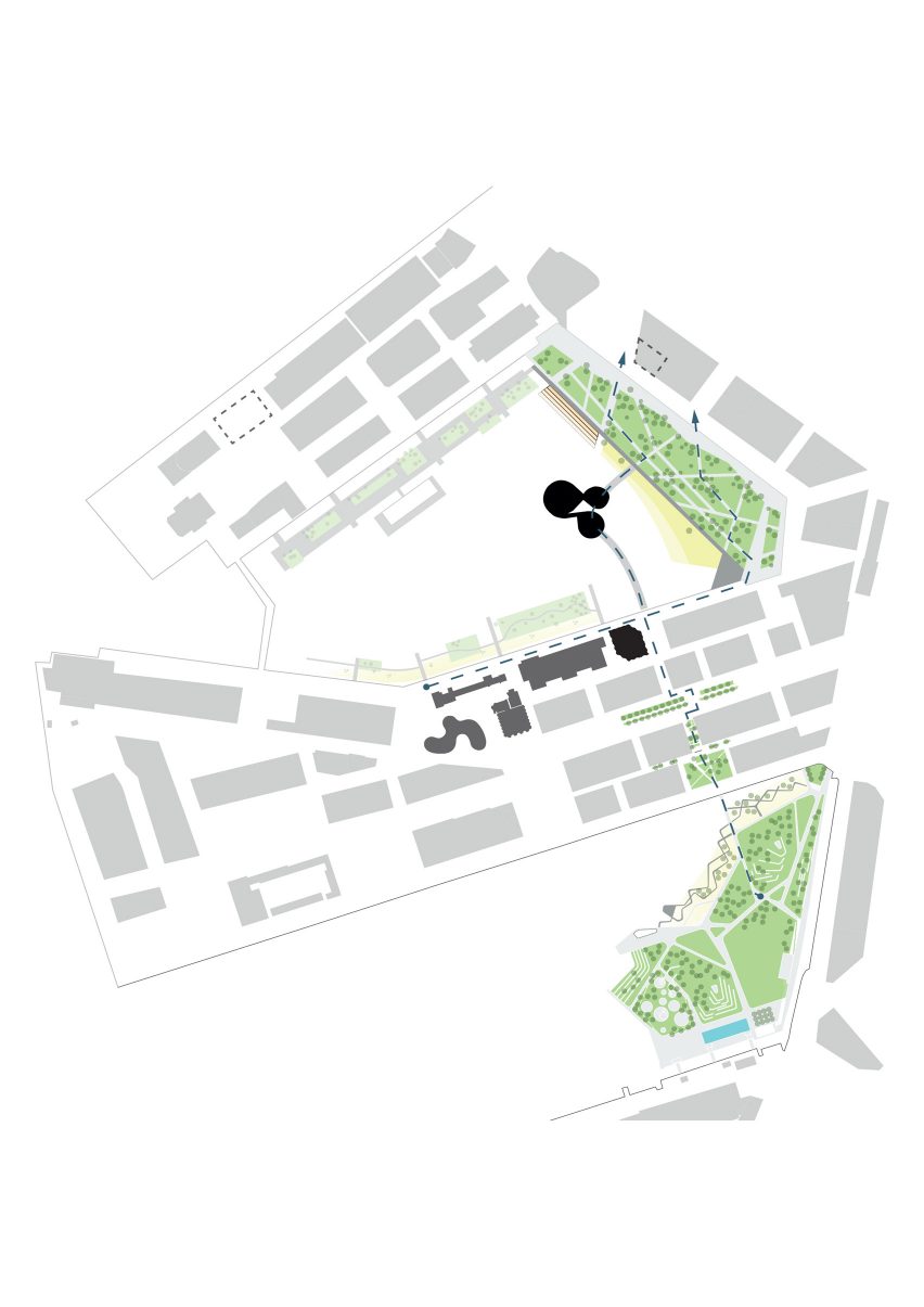 A site plan of the Maritime Center Rotterdam by Mecanoo