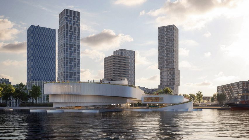 An exterior view of the Maritime Center Rotterdam by Mecanoo