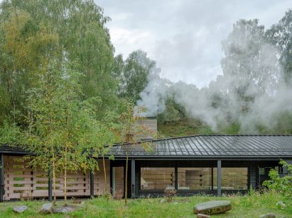 Facade of Quarry Studios by Moxon Architects