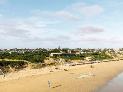 Clubhouse in sand dunes