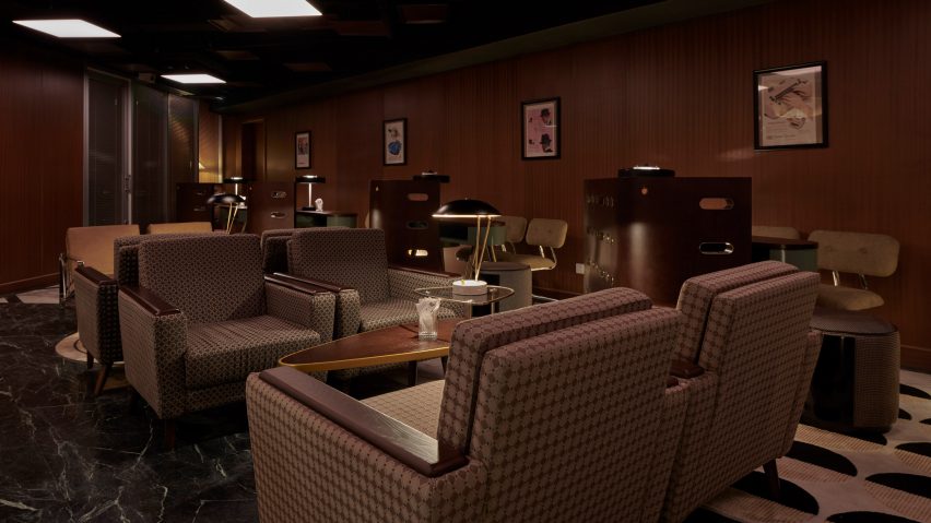 Out Of Office bar in Guangzhou has Mad Men-inspired interiors