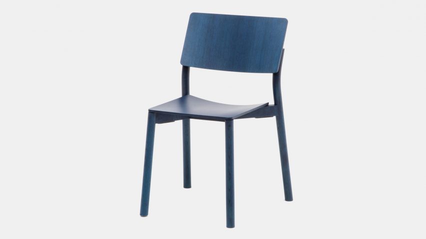 Blue Panorama chair by Geckeler Michels for Karimoku