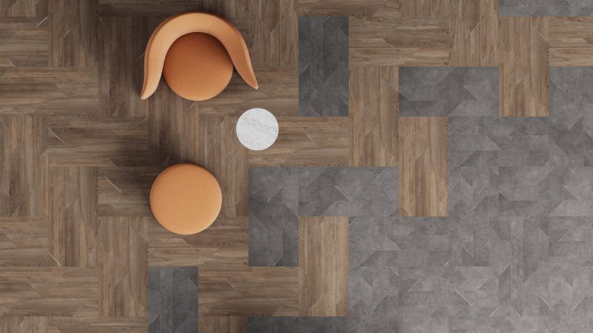 Inset flooring collection by Patcraft