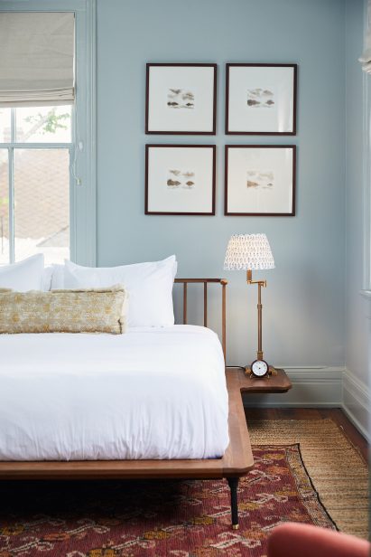Bedroom of Post House inn in Charleston, South Carolina
