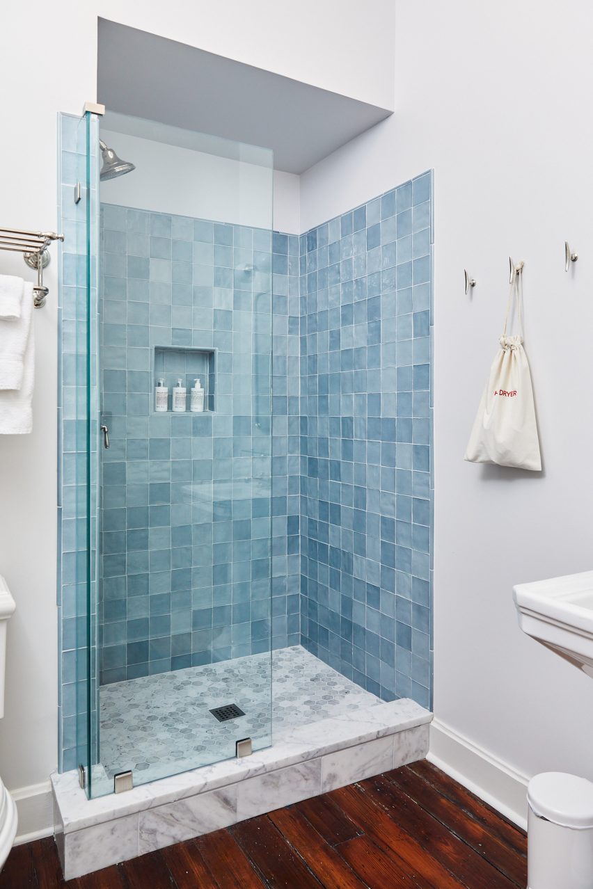 Bathrooms of Post House inn in Charleston, South Carolina