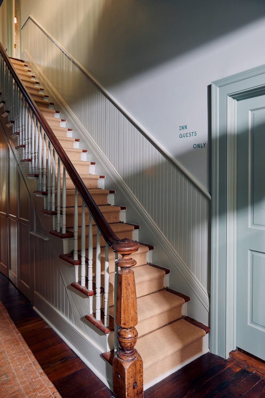 Interiors of Post House inn in Charleston, South Carolina