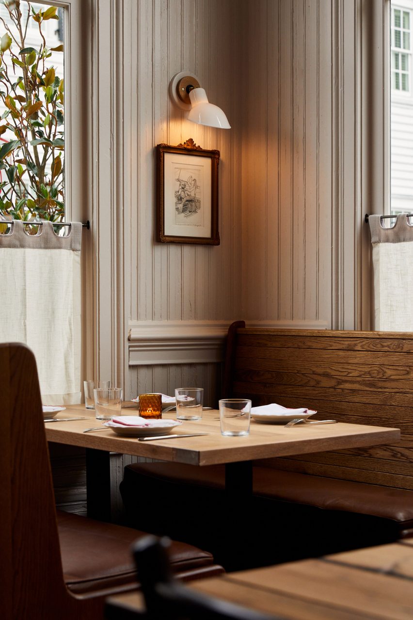 Restaurant inside Post House inn in Charleston, South Carolina