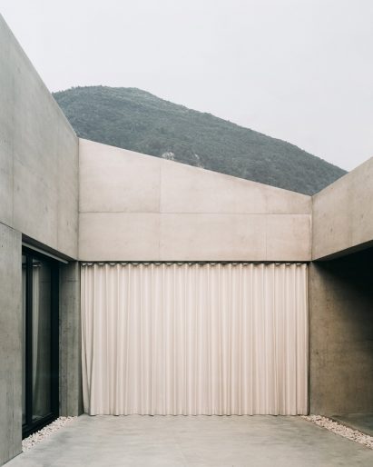 Internal courtyard of Pyramid House in Switzerland by DF_DC