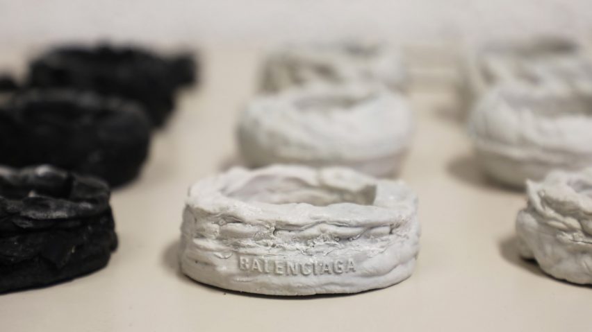 Shahar Livne designs fossil-like jewellery for Balenciaga from ocean plastic