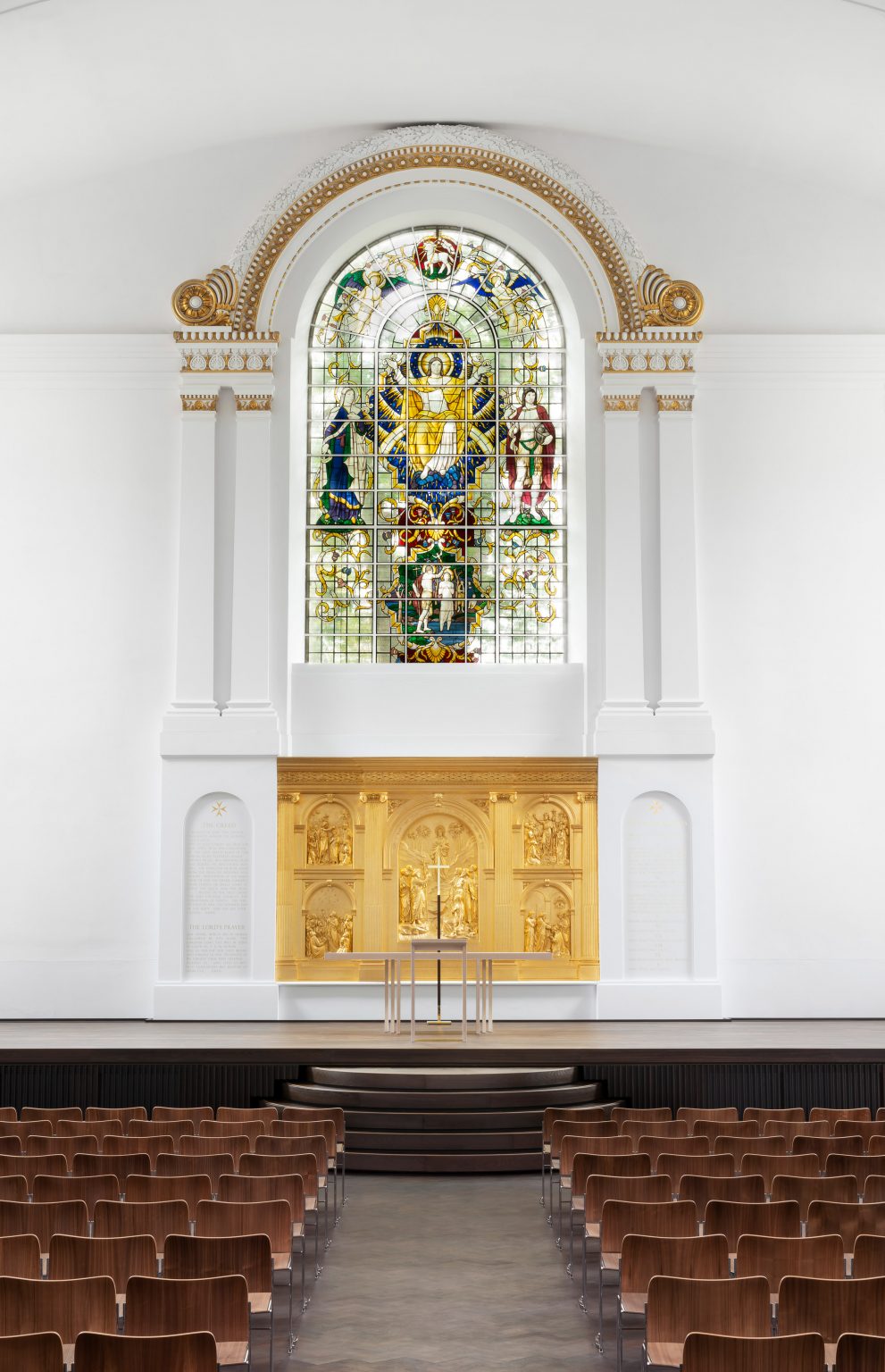 The nave of the refurbished St John at Hackney by John Pawson and Thomas Ford & Partners