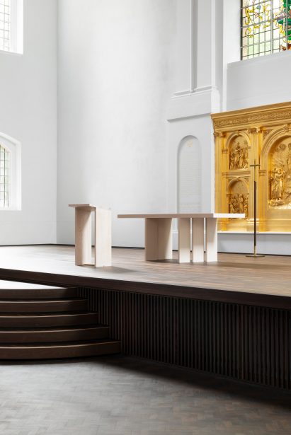 The sanctuary of the refurbished St John at Hackney by John Pawson and Thomas Ford & Partners