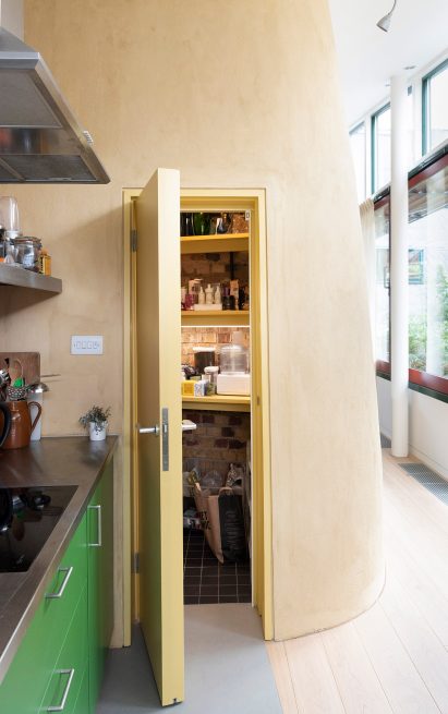 The kitchen in the refurbished Stock Orchard Street by Sarah Wigglesworth in London