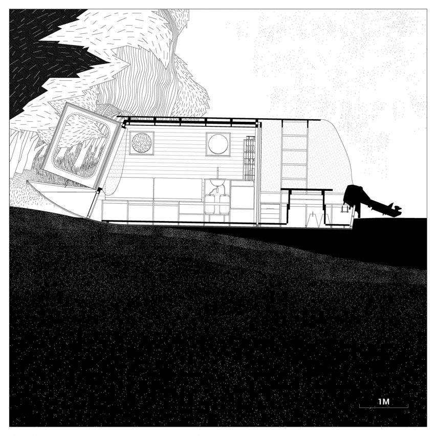 Sneci houseboat by Tamás Bene