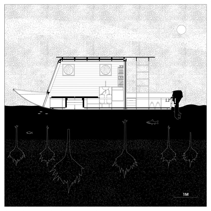 Sneci houseboat by Tamás Bene
