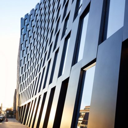 The Smile by BIG in New York has a chequerboard facade and rooftop pool