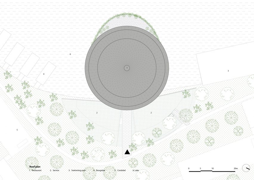 Plans for Vedana Restaurant by Vo Trong Nghia Architects