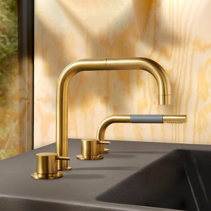 Vola's short film The Danish Sommerhus – Inspiring Life features its brushed-gold tap finish