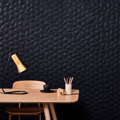 Black Ion wall panel by Woven Image