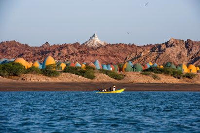 Domed holiday accommodation on Hormuz