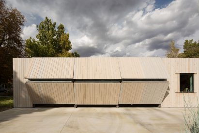 Garage doors opening