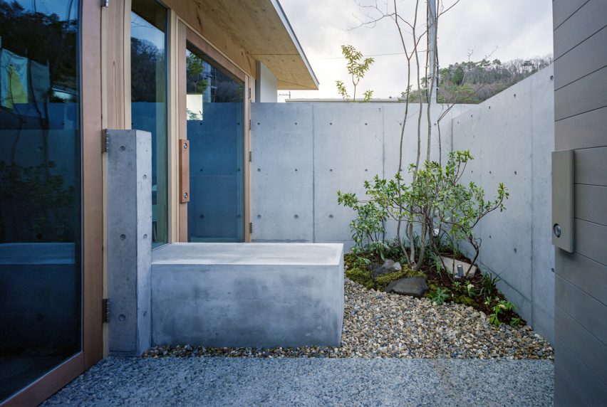 The exterior of a concrete dwelling by FujiwaraMuro Architects