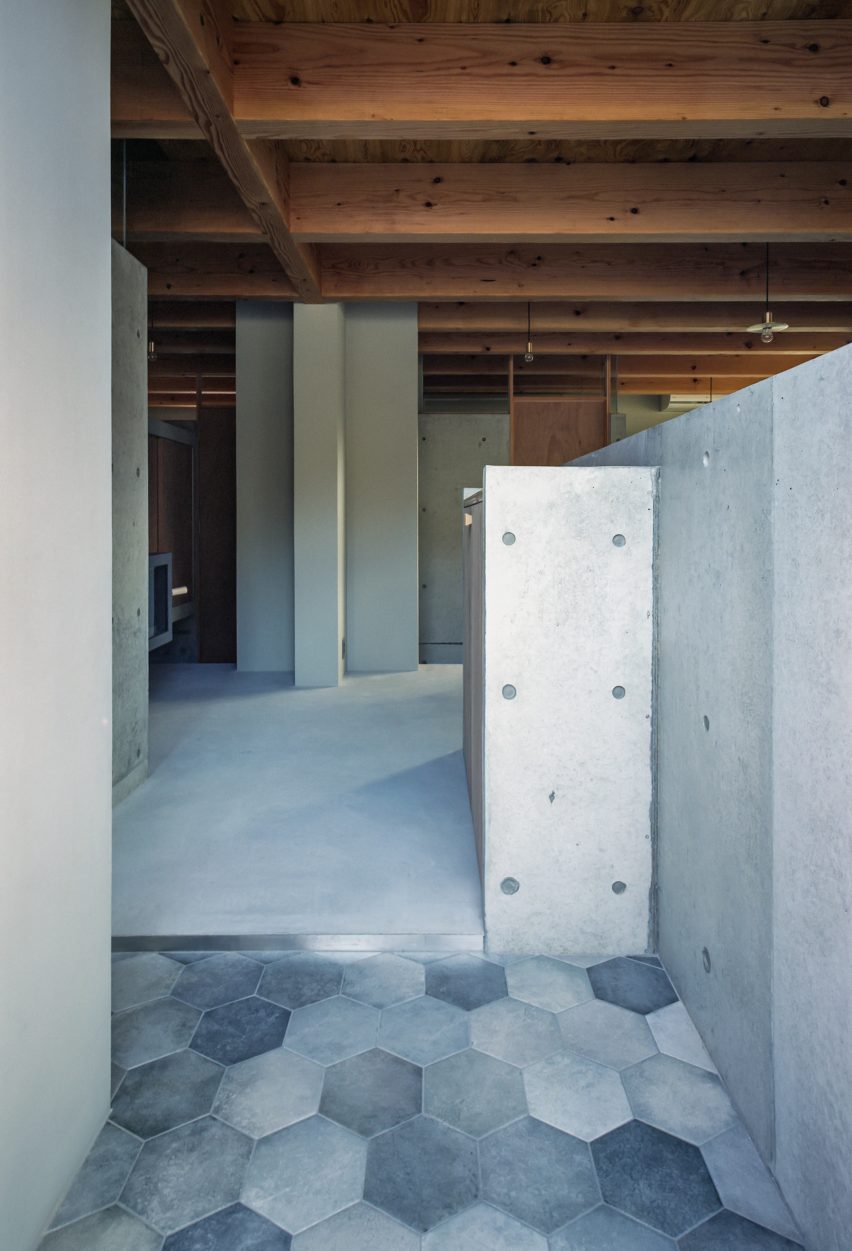 The entrance to House in Minoh-Shinmachi by FujiwaraMuro Architects