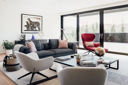 Living area of Meadows Haus Utah Klima Architecture