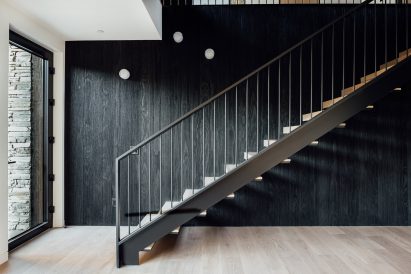 Staircase of Meadows Haus Utah Klima Architecture