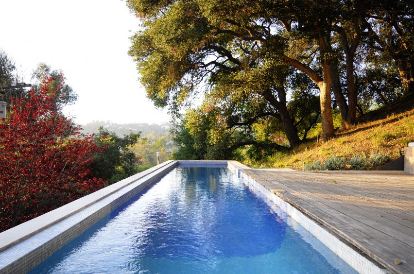 Gerhard Heusch Oak Pass Residence Beverly Hills swimming pool