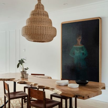 The Sackett Street townhouse's dining room