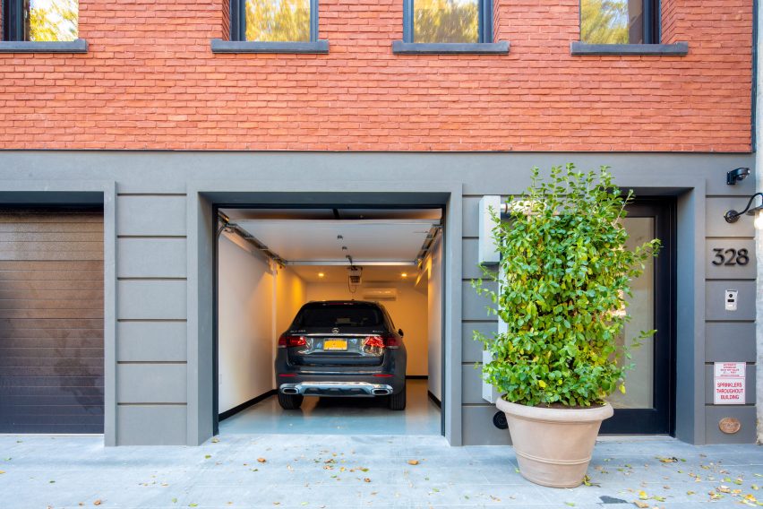 The Brooklyn Home Company Sackett Street Passivhaus drive in garage