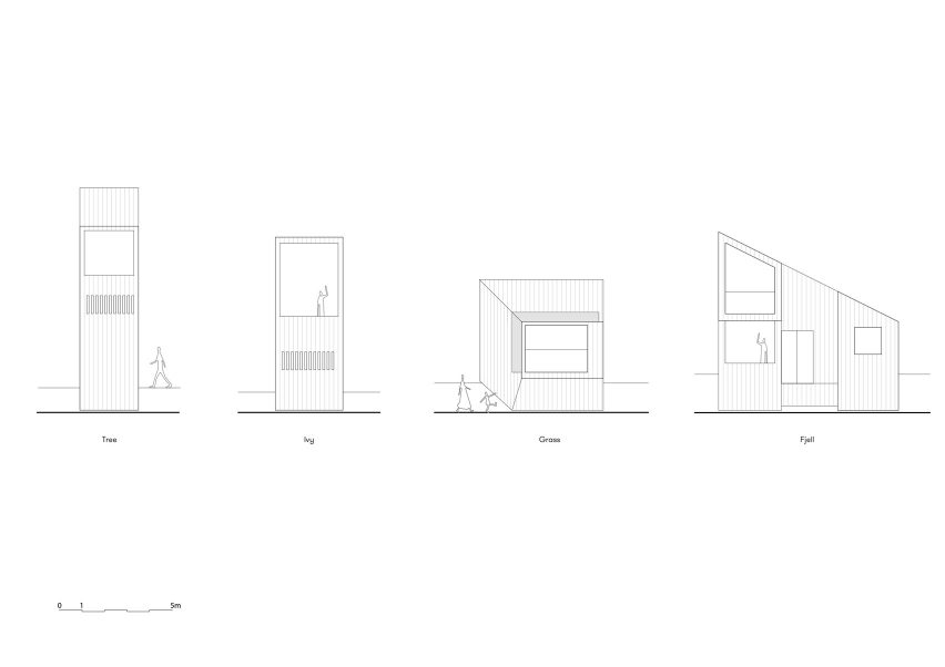 Elevations for 48°Nord hotel in Breitenbach by Reiulf Ramstad Arkitekter