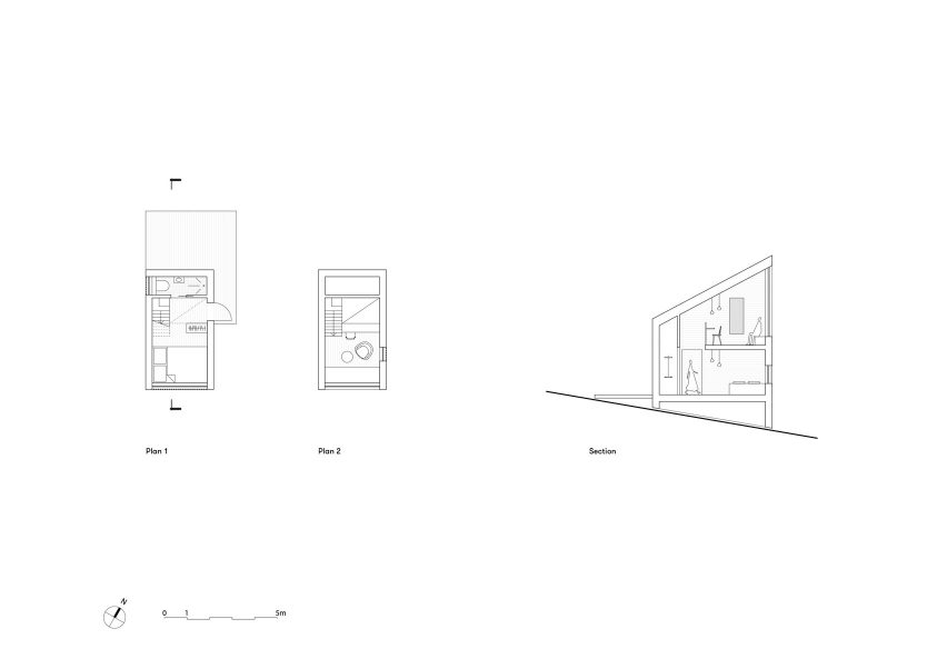 Ivy plans and sections at 48°Nord hotel in Breitenbach by Reiulf Ramstad Arkitekter