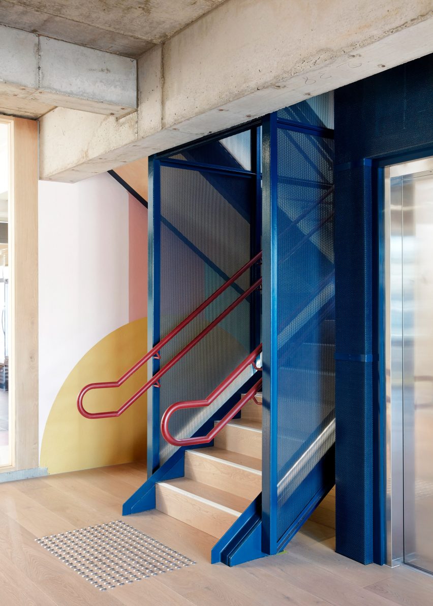 Steel staircase in Brighton Street Early Learning Centre by Danielle Brustman