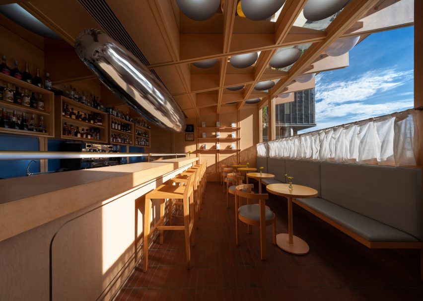 The main cafe area inside C2 Cafe & Bar by Various Associates in Shenzhen, China