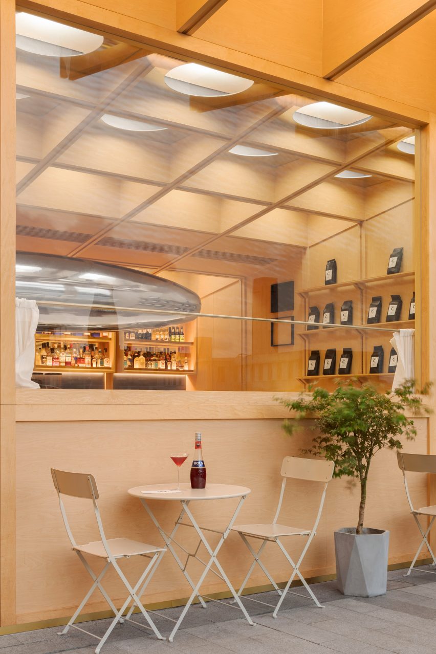 Seating outside the C2 Cafe & Bar by Various Associates in Shenzhen, China