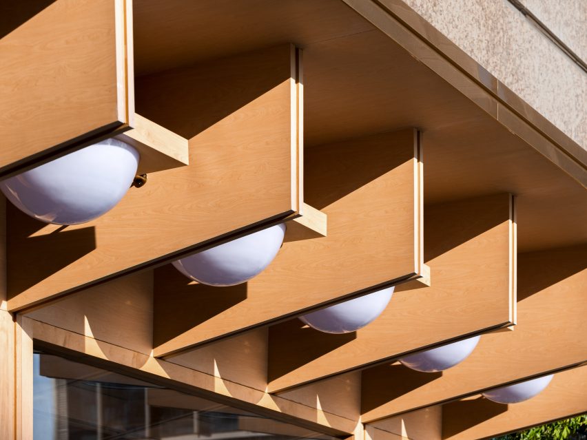 The overhanging roof of C2 Cafe & Bar by Various Associates in Shenzhen, China