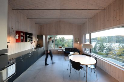 Open plan kitchen dining space