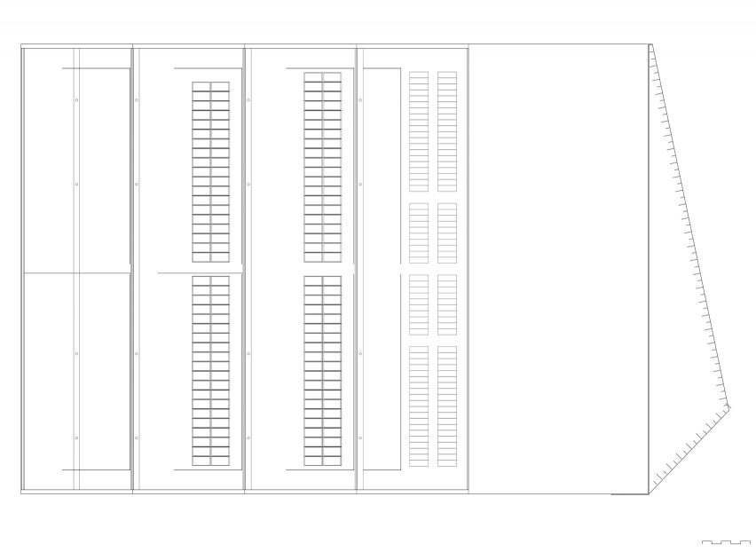 Roof plan for Camp del Ferro sports centre in Barcelona