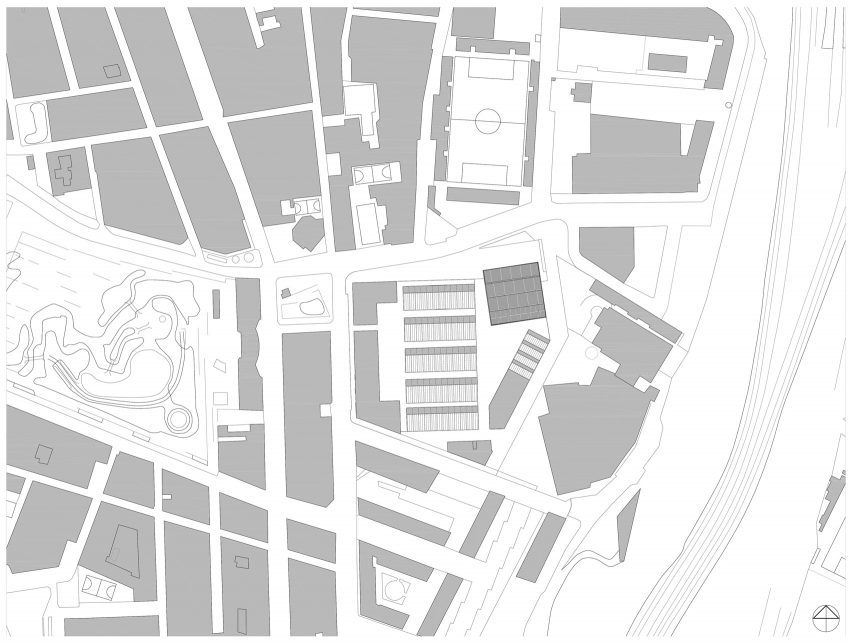 Site overview plan for Camp del Ferro sports centre in Barcelona