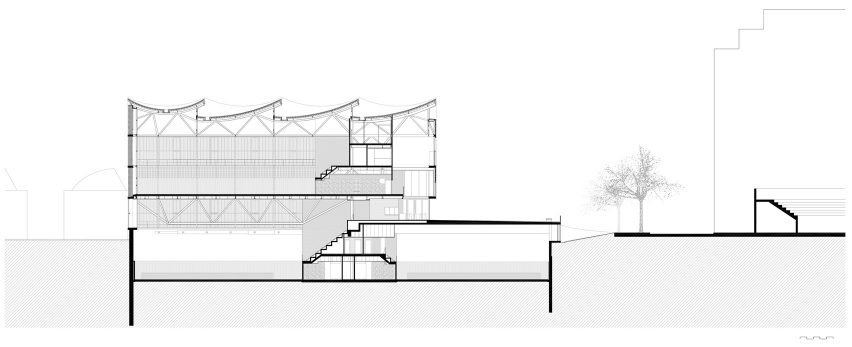 Section for Camp del Ferro sports centre in Barcelona
