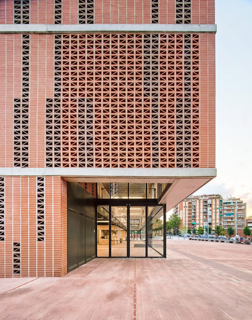 Entrance to Camp del Ferro sports centre in Barcelona