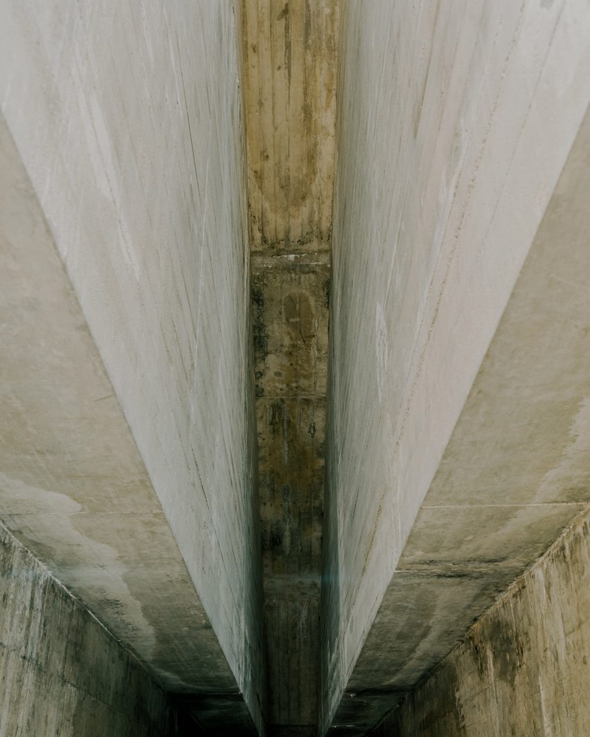 Inside the Castelgrande entrance by Aurelio Galfetti, captured by Simone Bossi
