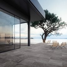 Dark blended porcelain tiles by Ceramiche Refin