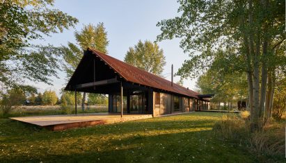 Exterior of Logan Pavilion in Wyoming