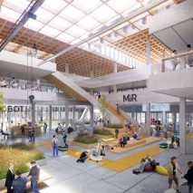 An atrium within Cobot Hub by 3XN