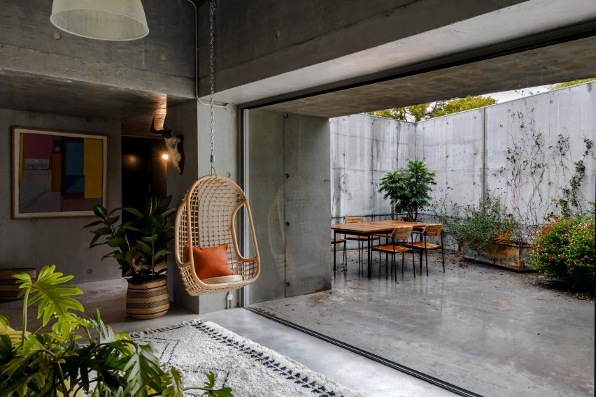 The interiors of Concrete House by RAW Architecture Workshop in East Sussex