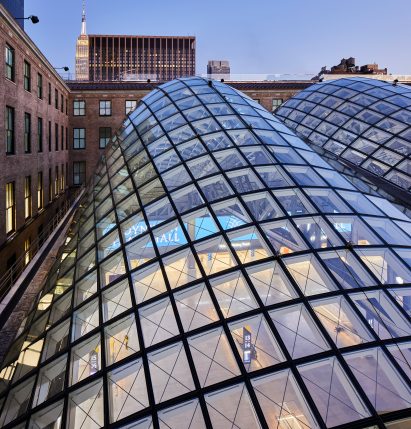 Glass roof at Penn Station