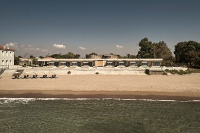 Concrete hotel in Greece